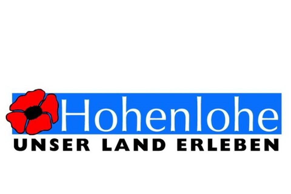 Logo der Touristikgemeinschaft Hohenlohe. Text: Unser Land erleben