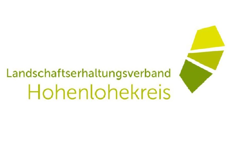 Logo des Landeserhaltungsverbandes Hohenlohekreis. Text und Formen in grün. 