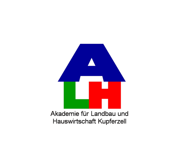 Logo der Akademie für Landbau und Hauswirtschaft Kupferzell. In schwarzer Schrift