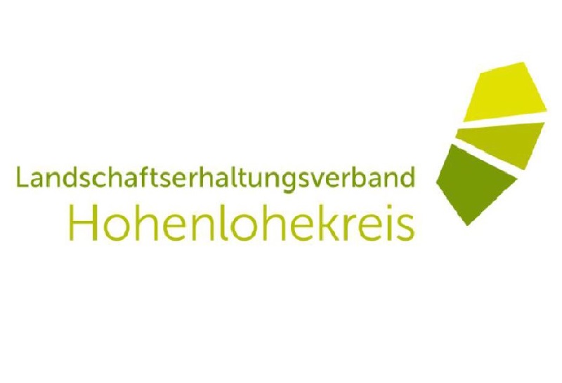 Logo des Landeserhaltungsverbandes Hohenlohekreis. Text und Formen in grün.