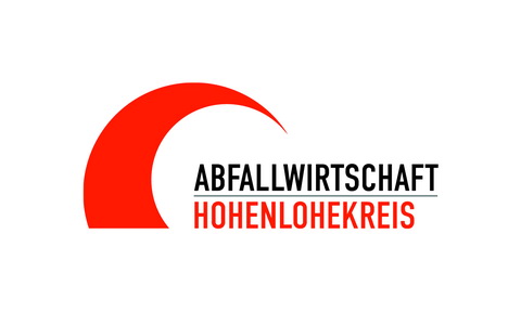 Logo der Abfallwirtschaft des Hohenlohekreises in schwarzer Schrift  (Link zur Pressemitteilung Schließtagen der Abfallwirtschaft)