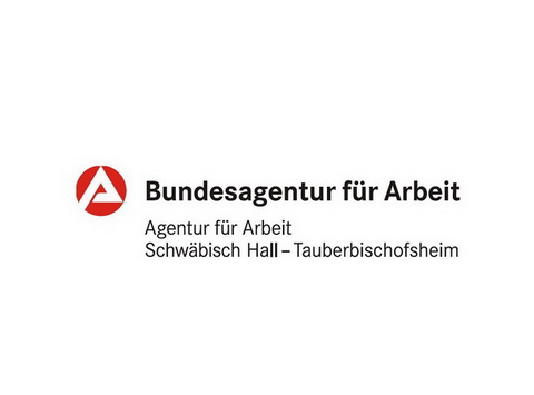 Logo der Bundesagentur für Arbeit Schwarze Schrift auf weißem Hintergrund: Agentur für Arbeit Schwäbisch Hall - Tauberbischofsheim