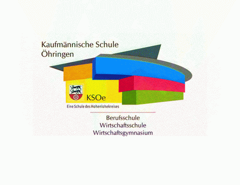 Logo der Kaufmännischen Schule Öhringen in schwarzer Schrift: KSOe eine Schule des Hohenlohekreises