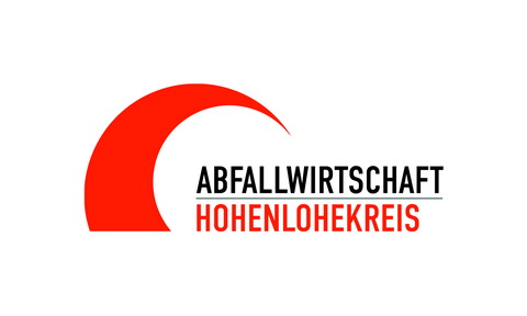Logo der Abfallwirtschaft des Hohenlohekreises in schwarzer Schrift 