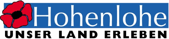 Logo der Touristikgemeinschaft Hohenlohe. Text: Unser Land erleben